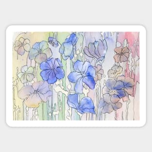 Floral Watercolour Collage Sticker